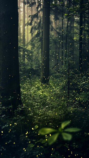 Un camino a través de un bosque con la luz del sol moteada