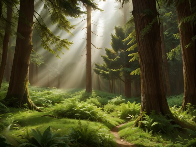 un camino a través del bosque