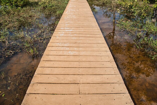 Foto camino a través de un estanque para llegar al templo khmer de neak pean una isla artificial
