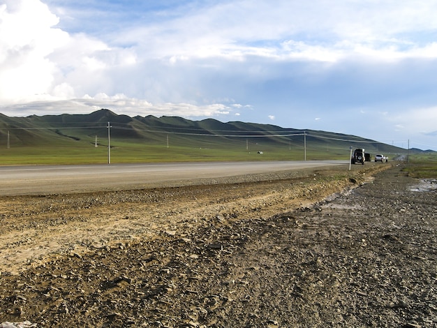 Foto caminos de mongolia estepa asia