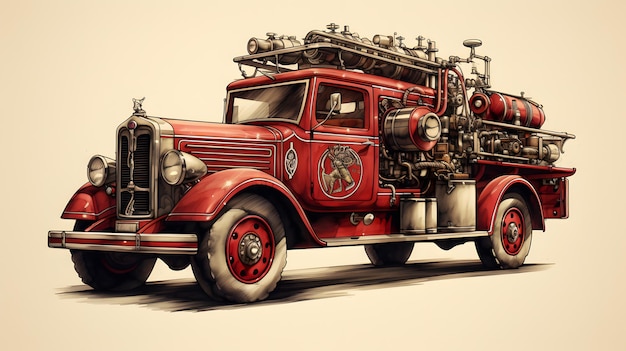 Camión de bomberos de época