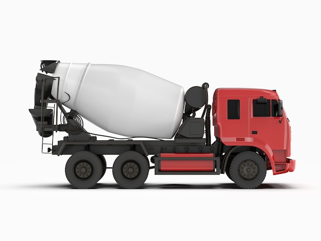 un camión rojo con un tanque blanco que dice tanque en él