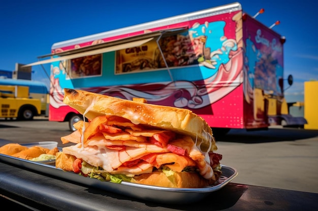 Foto el camión de sándwiches cubanos sabrosos