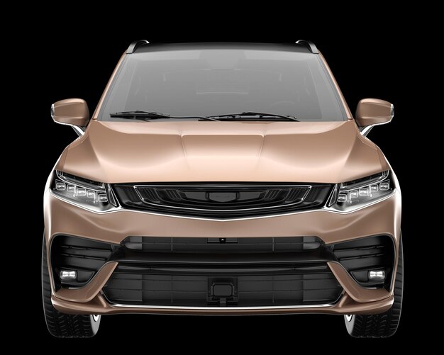 La camioneta aislada en el fondo de la ilustración de renderización 3D