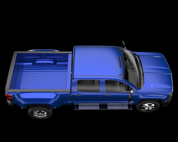 Camioneta aislada en la ilustración de renderizado 3d de fondo