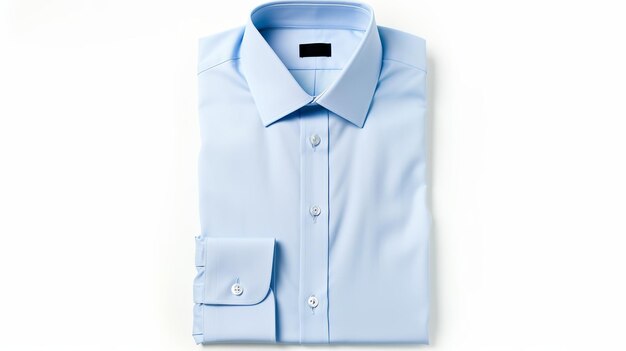 Camisa azul para hombre aislada sobre fondo blanco Generativo ai