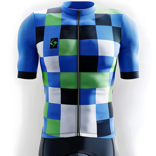 una camisa azul y verde con el número 7 en ella