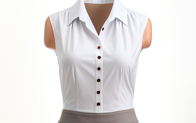 Foto camisa blanca con mangas para mujeres