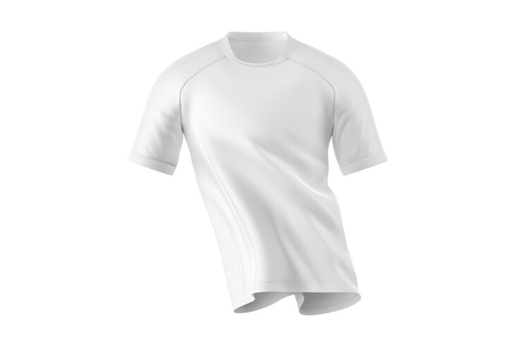 Camisa blanca sobre un fondo blanco.