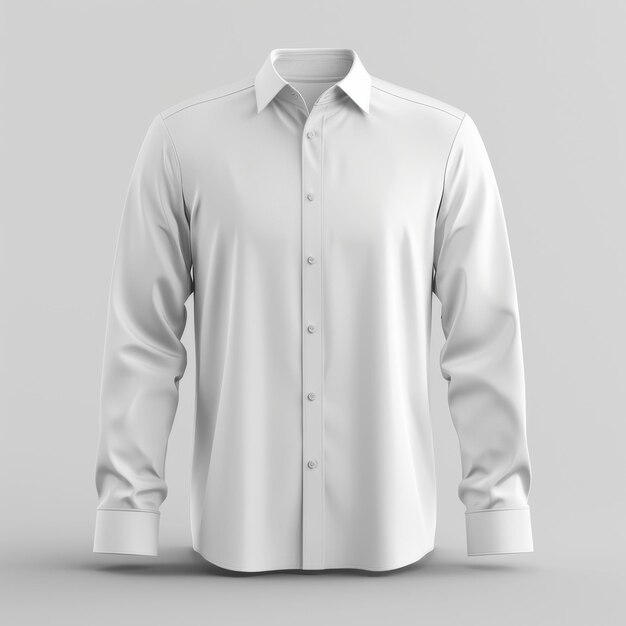 Camisa blanca sobre un fondo gris