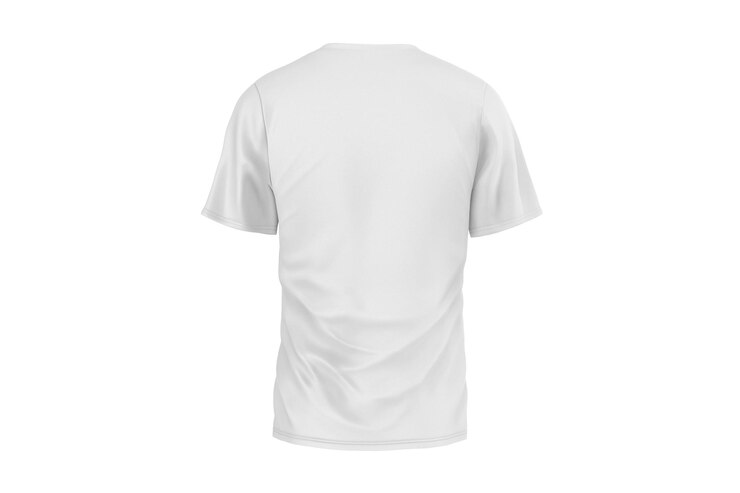 Camisa branca com a palavra 'não' nas costas