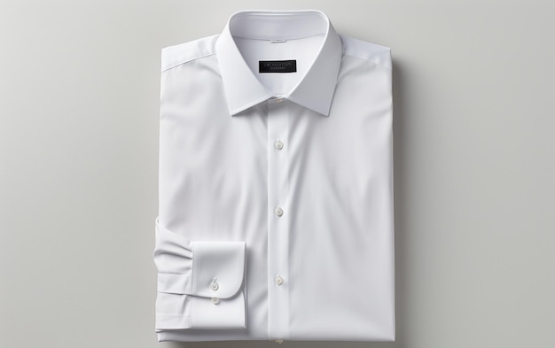 camisa branca sobre fundo branco