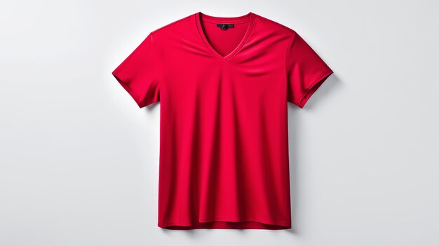 camisa de cuello rojo aislada sobre fondo blanco