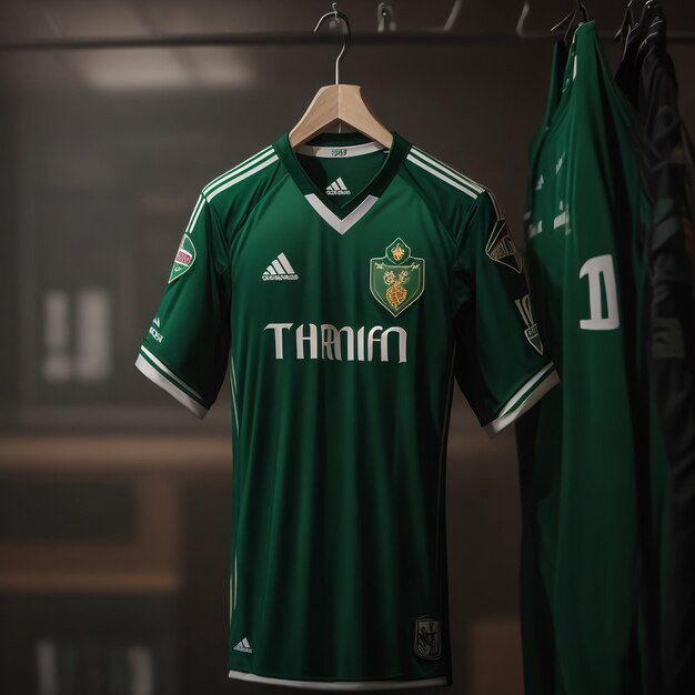 Foto camisa de futebol realista jeonbuk modelo de camisa para kit de futebol 2022