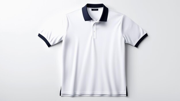 camisa de polo branca isolada em fundo branco