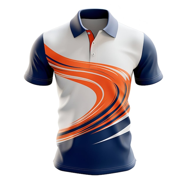 camisa de polo desportiva isolada com fundo branco