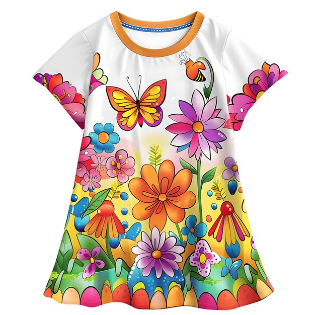 Foto una camisa con mariposas en ella