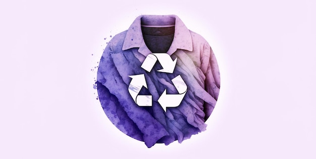 Una camisa con un símbolo de reciclaje en él Concepto de reutilización de cero residuos AI generado