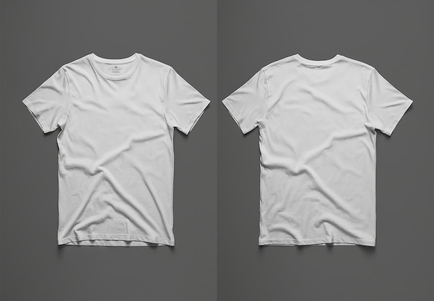 Foto camisas blancas fotografía fondo gris con espacio para copiar