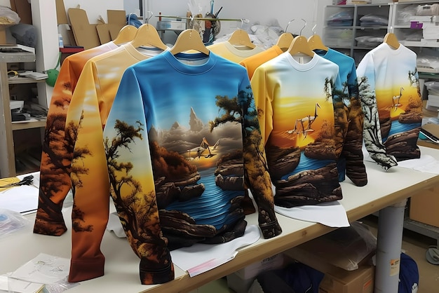 Foto las camisas para el espectáculo de verano están disponibles.