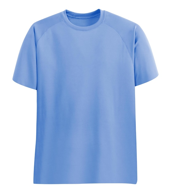 Camiseta azul aislado en blanco