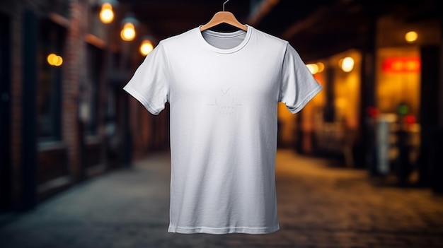 Camiseta blanca en blanco AI generativa