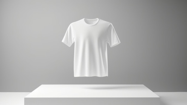 Una camiseta blanca colgada de un perchero