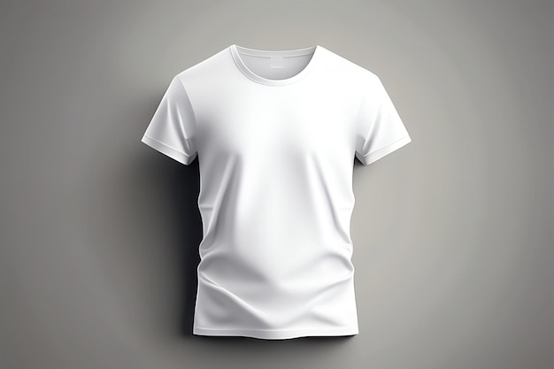 Una camiseta blanca con una etiqueta en blanco