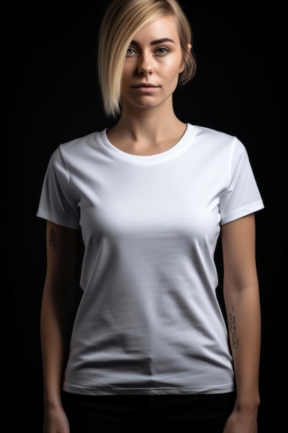 Camiseta blanca Mockup Niño y niña Mujer y hombre 2023 Solo foto