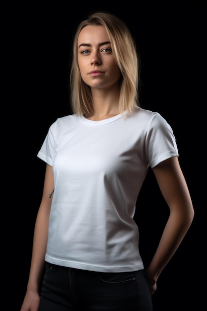 Camiseta blanca Mockup Niño y niña Mujer y hombre 2023 Solo foto