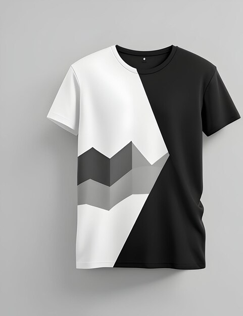 camiseta blanca y negra