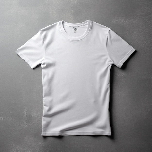 Una camiseta blanca con la palabra "t" en ella.