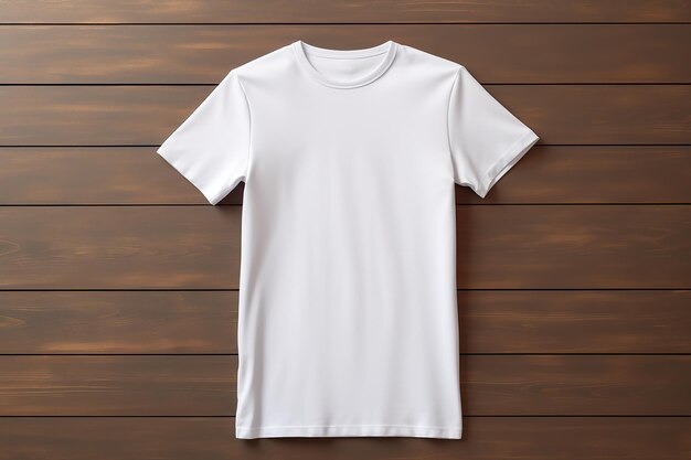 Camiseta blanca sobre fondo liso