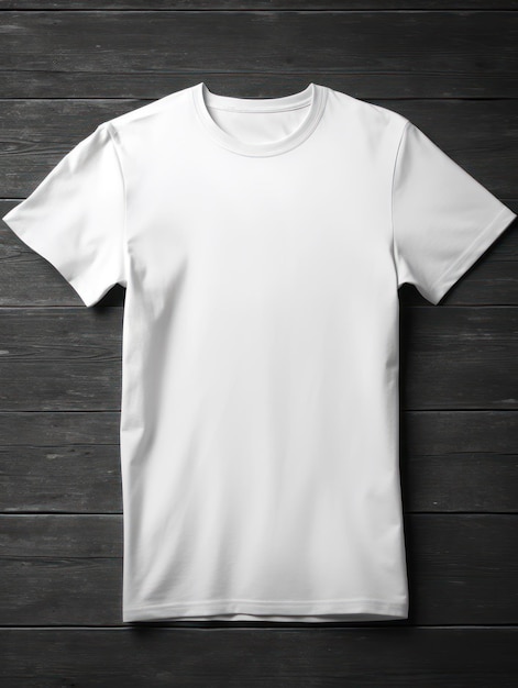 Camiseta blanca vista frontal Generative ai