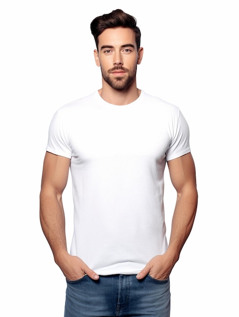 Camiseta en blanco para diseño de maqueta