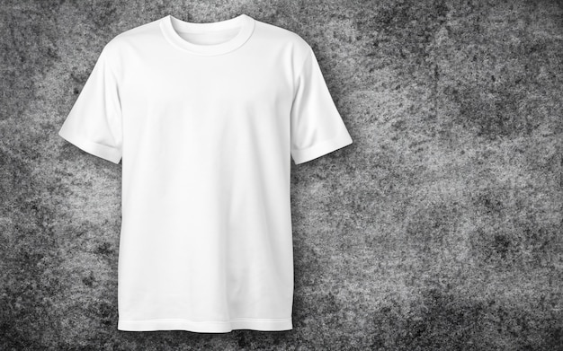 Camiseta branca em branco no fundo grunge
