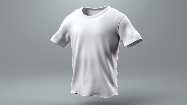 Camiseta branca em um fundo uniforme IA generativa