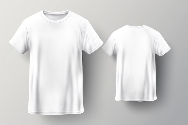 Camiseta branca isolada em fundo branco criada com tecnologia generativa de IA