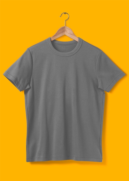 Camiseta de cuello gris de la tripulación