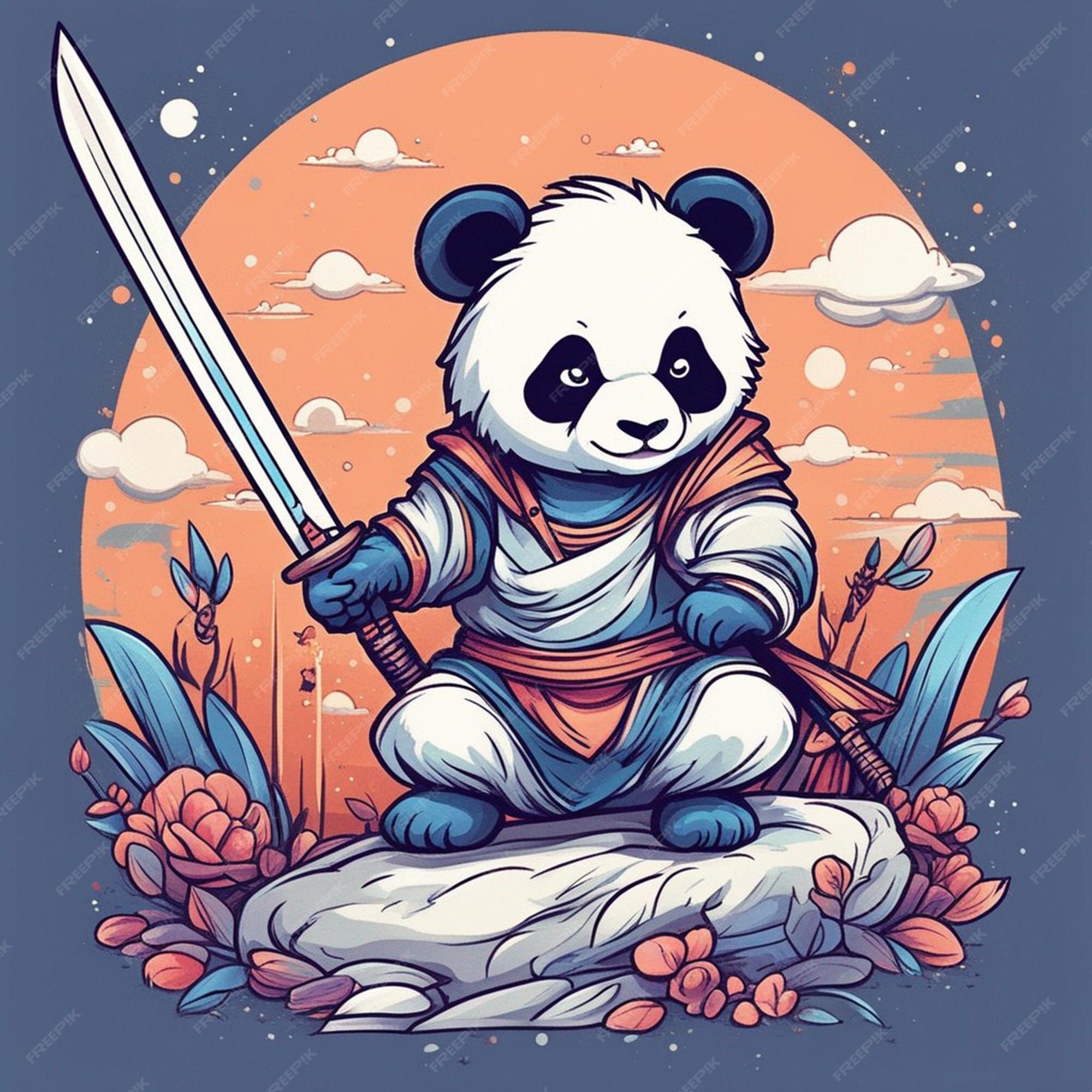 Camiseta Infantil Desenho Panda Fofo Criança