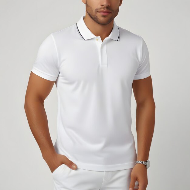 Camiseta de polo branca