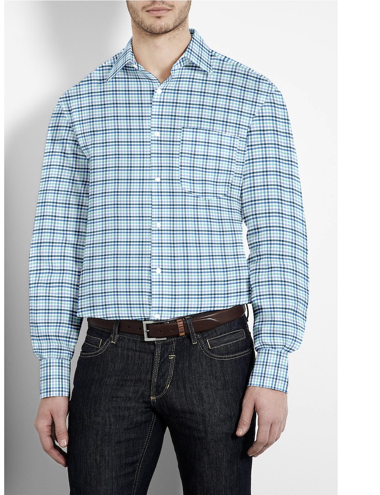 Foto camiseta de xadrez masculina