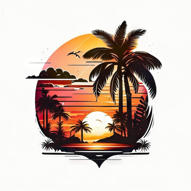 Camiseta con diseño de logo tropical Paradise.