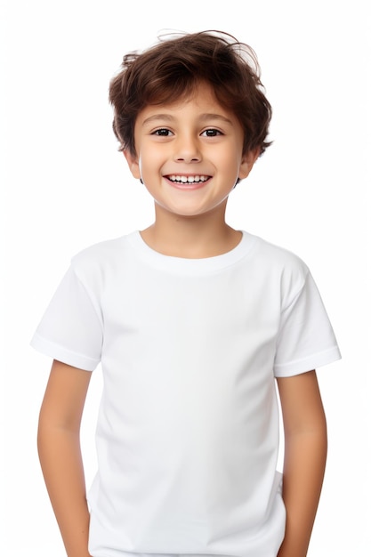 Foto camiseta em branco de joyful child