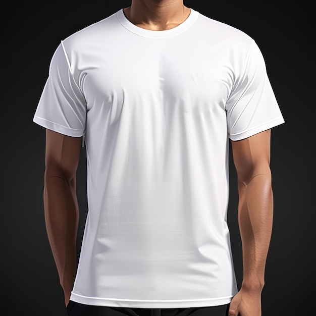 camiseta em branco de maquete branca casual