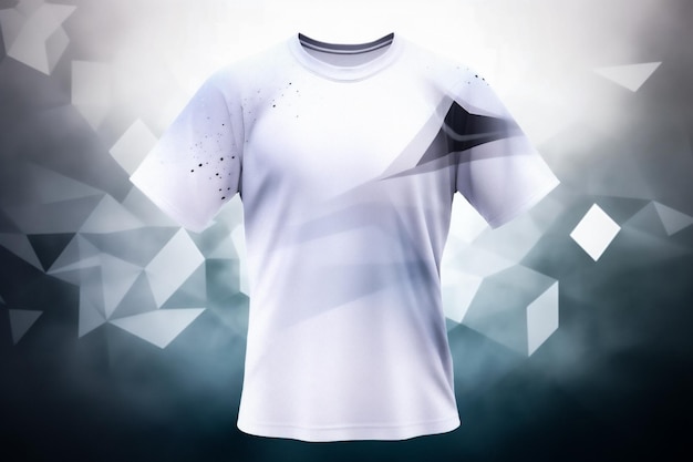 Camiseta esportiva branca Maquete de camiseta vista frontal cybersport