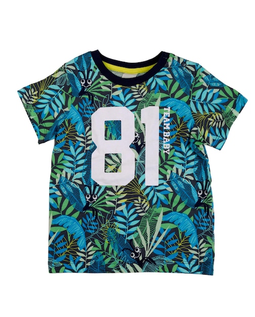 Camiseta con estampado tropical