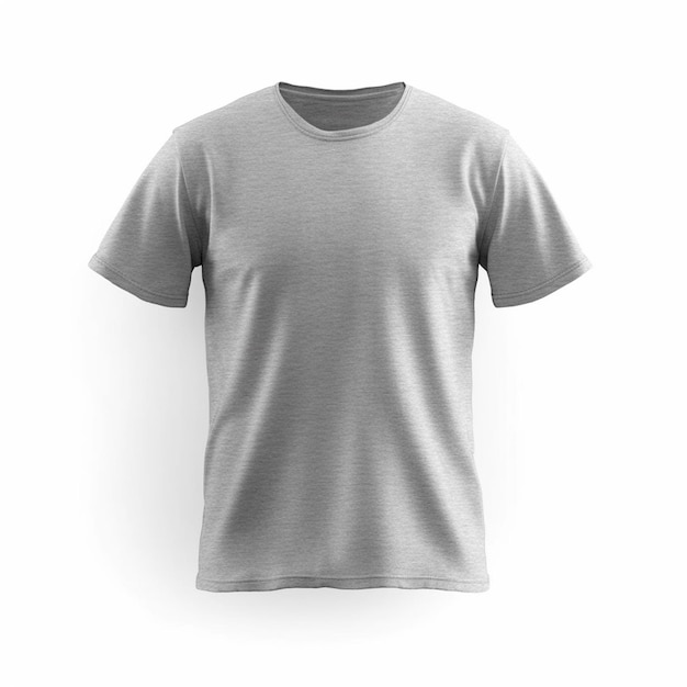 Camiseta gris renderizada en 3D con maqueta de espacio de copia