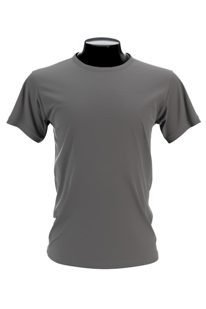 Una camiseta gris sobre un maniquí