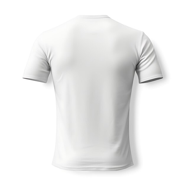 Camiseta de Henley Camiseta ajustada usada por un maniquí negro Camiseta blanca blanco diseño limpio